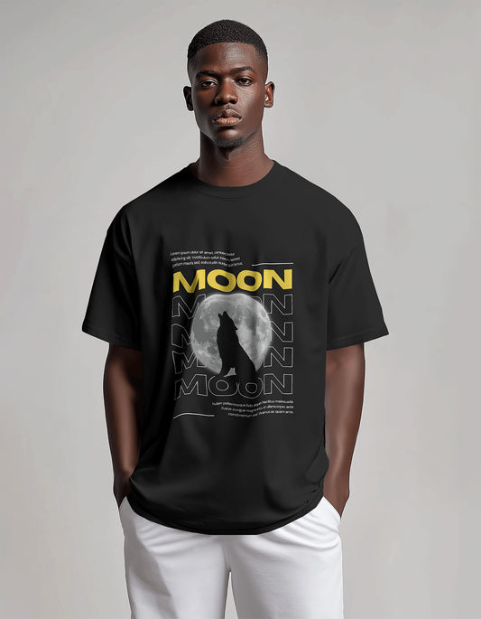 Moon Howl Graphic T-Shirt – Embrace the Wild Spirit - The Baggy Vibe