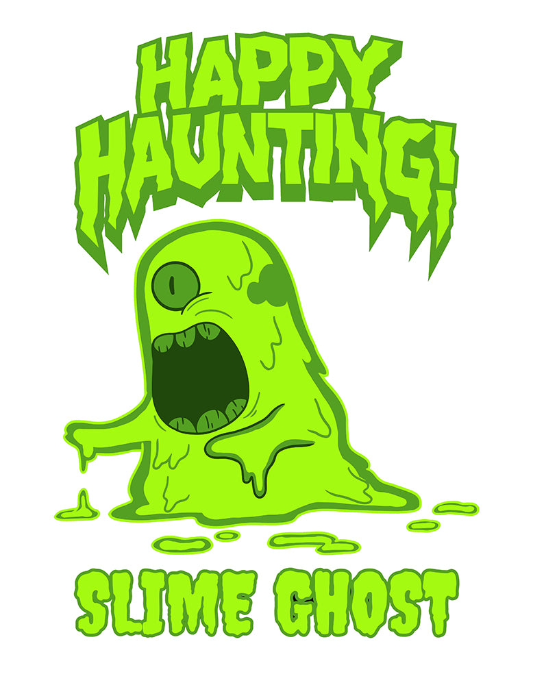 Happy Haunting Slime Ghost T-Shirt - The Baggy Vibe