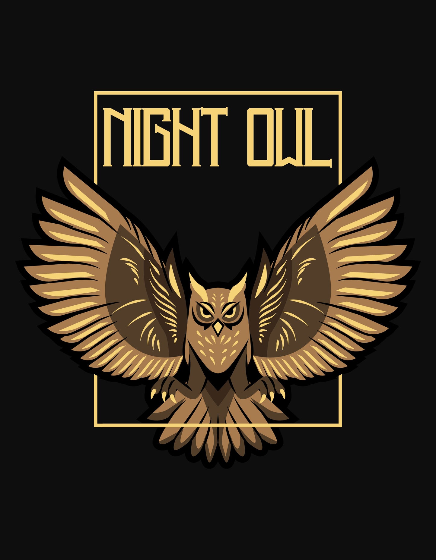 Night Owl Graphic T-Shirt – Bold & Mysterious 🌙🦉 - The Baggy Vibe