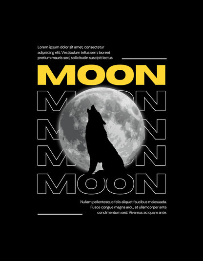 Moon Howl Graphic T-Shirt – Embrace the Wild Spirit - The Baggy Vibe