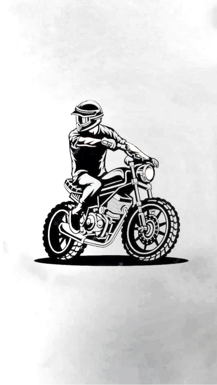 Moto Rider Shadow Tee - The Baggy Vibe