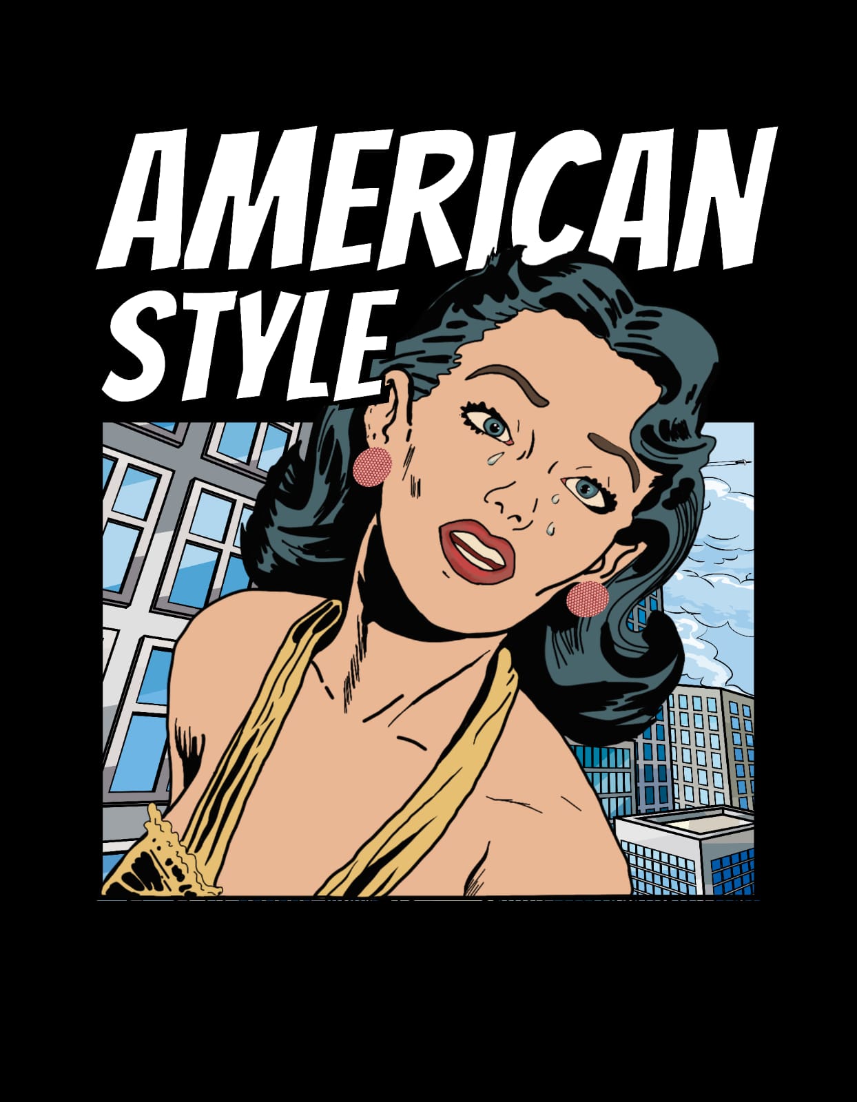 American Style Retro Comic Tee - The Baggy Vibe