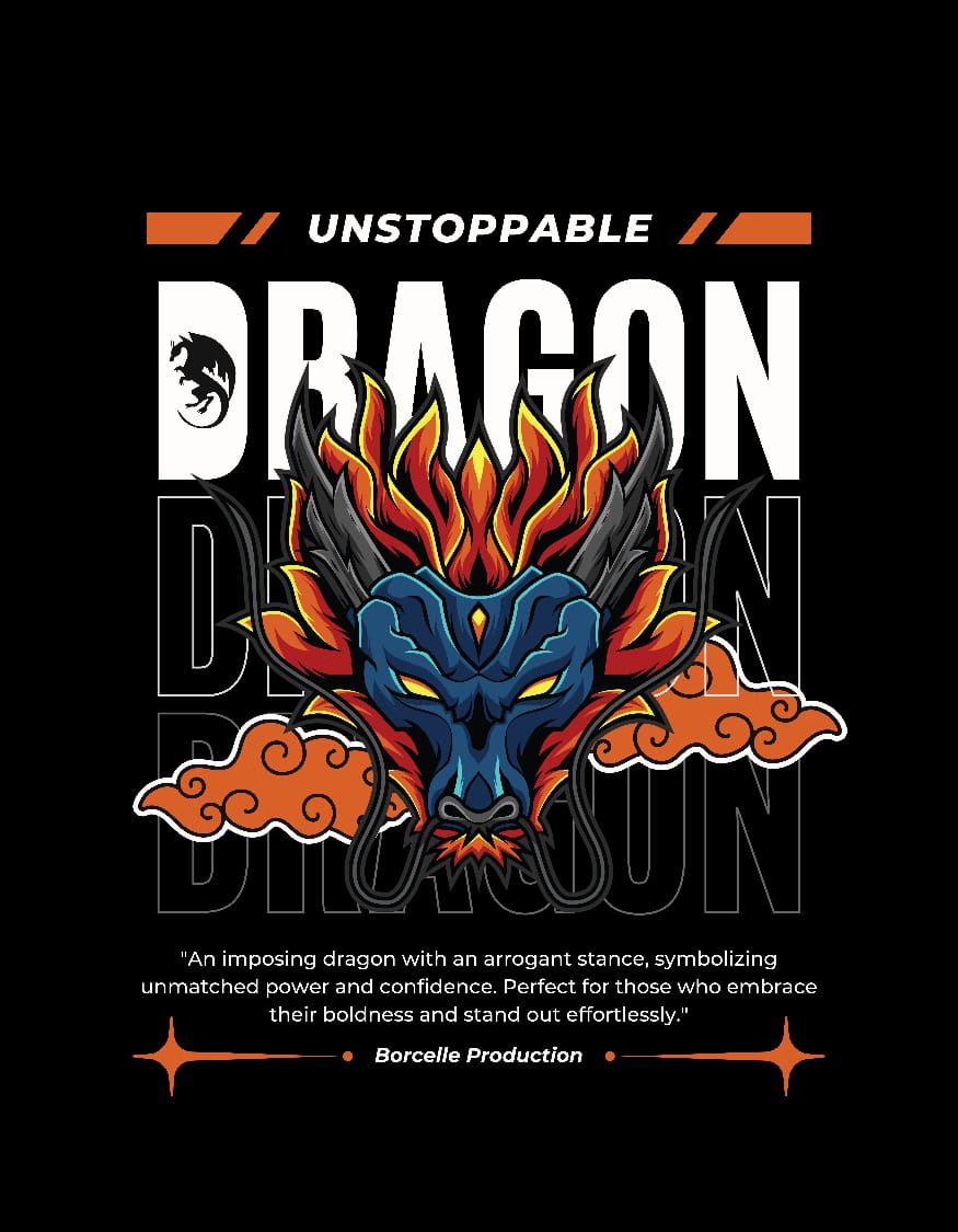 Unstoppable Dragon Oversized Tee - The Baggy Vibe