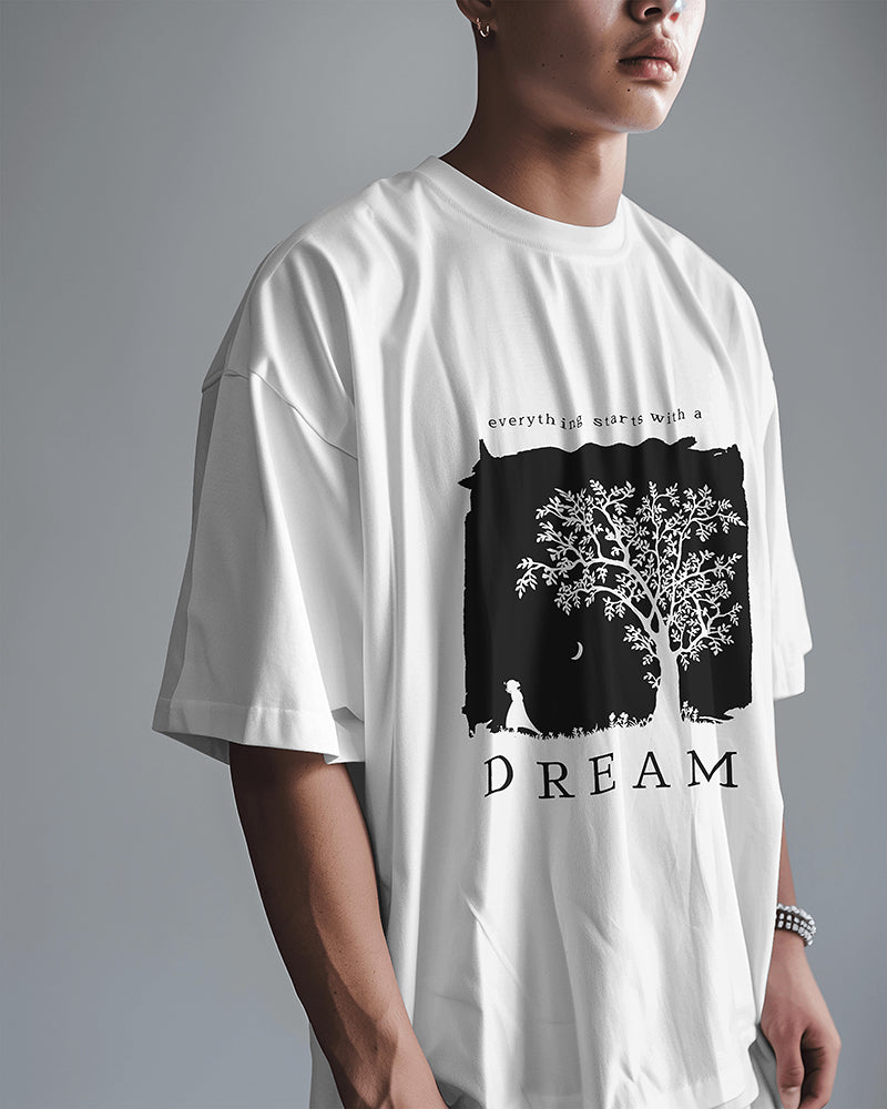 "Dream" Oversized T-Shirt – Inspire & Elevate - The Baggy Vibe