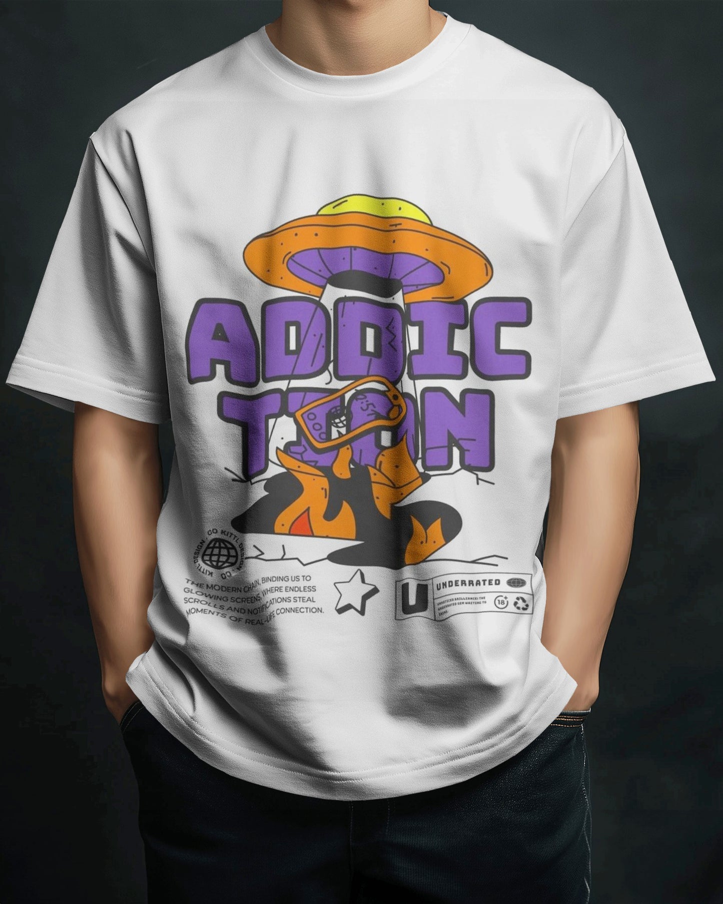 Addiction Oversized Tee - The Baggy Vibe