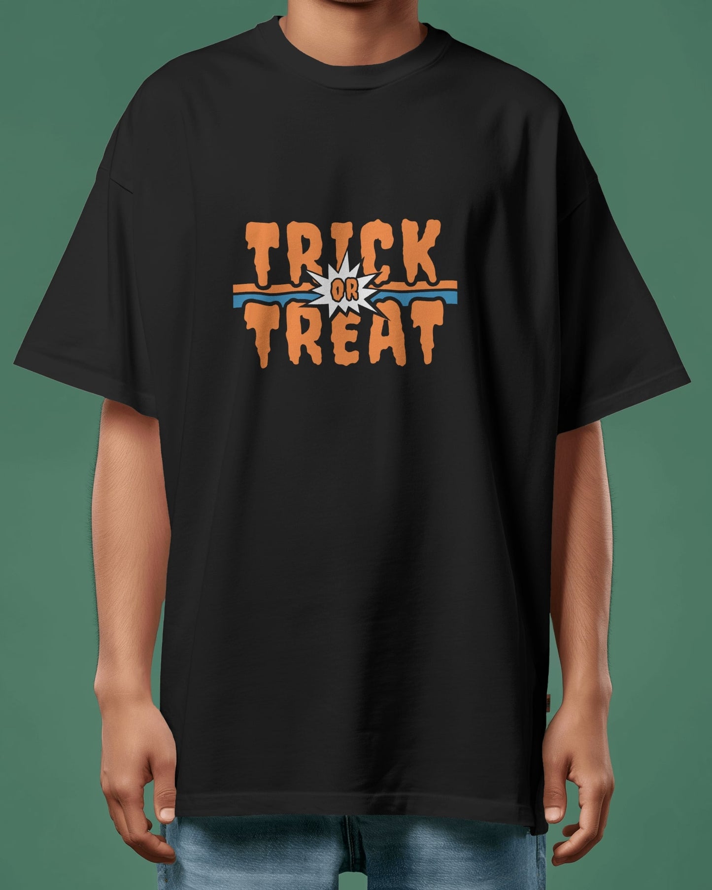 Trick or Treat Retro Halloween T-Shirt – Spooky &amp; Fun Vibes 🎃👻 - The Baggy Vibe